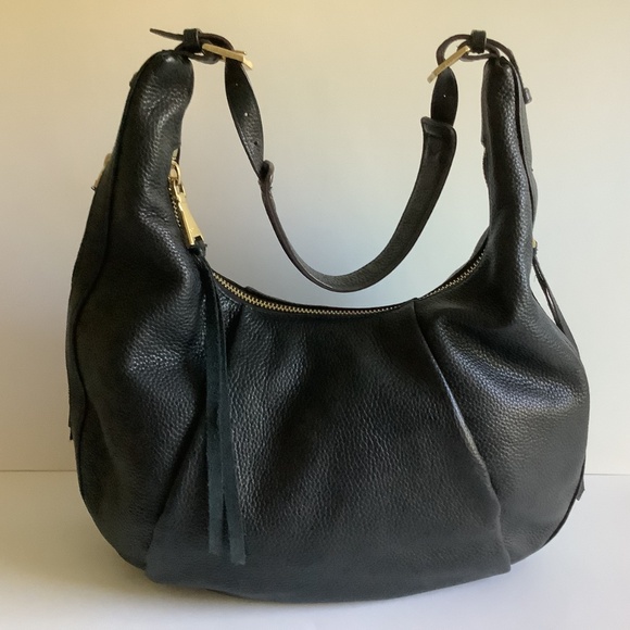 Aimee Kestenberg Leather Black Corfu Pleated Hobo Bag, NWOT - Picture 2 of 15